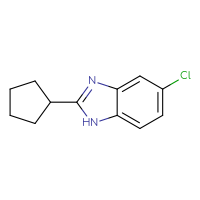 Chemical structure of 5-chloro-2-cyclopentyl-1H-1,3-benzodiazole - CSSB00000179167