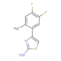 Chemical structure of 4-(4,5-difluoro-2-methylphenyl)-1,3-thiazol-2-amine - CSSB02136250680