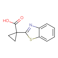 Chemical structure of 1-(1,3-benzothiazol-2-yl)cyclopropane-1-carboxylic acid - CSSB00013035067