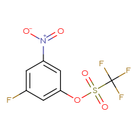 Chemical structure of 3-fluoro-5-nitrophenyl trifluoromethanesulfonate - CSSB20976898106