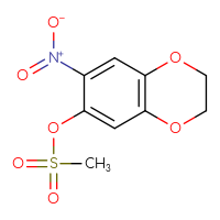 Chemical structure of 7-nitro-2,3-dihydro-1,4-benzodioxin-6-yl methanesulfonate - CSSB02006479697