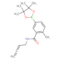 Chemical structure of N-(buta-2,3-dien-1-yl)-2-methyl-5-(4,4,5,5-tetramethyl-1,3,2-dioxaborolan-2-yl)benzamide - CSSB21331715665