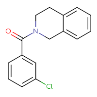 Chemical structure of 2-(3-chlorobenzoyl)-1,2,3,4-tetrahydroisoquinoline - CSSB00082425484