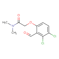 Chemical structure of 2-(3,4-dichloro-2-formylphenoxy)-N,N-dimethylacetamide - CSSB20477313731