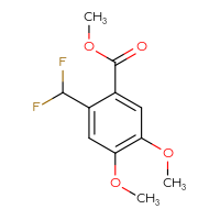 Chemical structure of methyl 2-(difluoromethyl)-4,5-dimethoxybenzoate - CSSB00133442845
