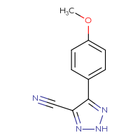 Chemical structure of 5-(4-methoxyphenyl)-2H-1,2,3-triazole-4-carbonitrile - CSSB00000065944