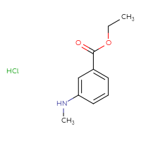 Chemical structure of ethyl 3-(methylamino)benzoate hydrochloride - CSSB00025771232