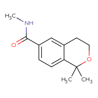 Chemical structure of N,1,1-trimethyl-3,4-dihydro-1H-2-benzopyran-6-carboxamide - CSSB06862436404