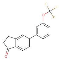 Chemical structure of 5-[3-(trifluoromethoxy)phenyl]-2,3-dihydro-1H-inden-1-one - CSSB00137331136
