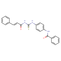 Chemical structure of N-[4-({[(2E)-3-phenylprop-2-enamido]methanethioyl}amino)phenyl]benzamide - CSSB00160276492