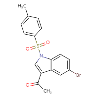 Chemical structure of 1-[5-bromo-1-(4-methylbenzenesulfonyl)-1H-indol-3-yl]ethan-1-one - CSSB00025716974