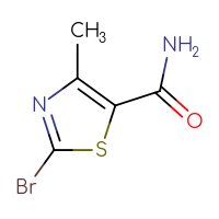 Chemical structure of 2-bromo-4-methyl-1,3-thiazole-5-carboxamide - CSSB00010979722