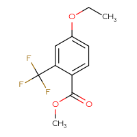 Chemical structure of methyl 4-ethoxy-2-(trifluoromethyl)benzoate - CSSB06270849587