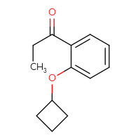 Chemical structure of 1-(2-cyclobutoxyphenyl)propan-1-one - CSSB00013262982