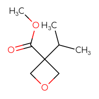 Chemical structure of methyl 3-(propan-2-yl)oxetane-3-carboxylate - CSSB00050934598