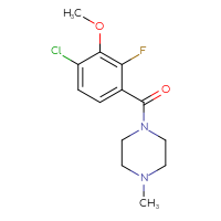 Chemical structure of 1-(4-chloro-2-fluoro-3-methoxybenzoyl)-4-methylpiperazine - CSSB06470229878