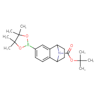 Chemical structure of tert-butyl 4-(4,4,5,5-tetramethyl-1,3,2-dioxaborolan-2-yl)-11-azatricyclo[6.2.1.0²,⁷]undeca-2,4,6-triene-11-carboxylate - CSSB06363954859