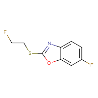 Chemical structure of 6-fluoro-2-[(2-fluoroethyl)sulfanyl]-1,3-benzoxazole - CSSB00016112487