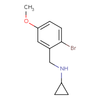 Chemical structure of N-[(2-bromo-5-methoxyphenyl)methyl]cyclopropanamine - CSSB00011269236