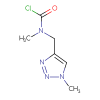 Chemical structure of N-methyl-N-[(1-methyl-1H-1,2,3-triazol-4-yl)methyl]carbamoyl chloride - CSSB00022012287