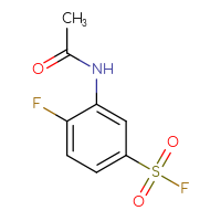 Chemical structure of 3-acetamido-4-fluorobenzene-1-sulfonyl fluoride - CSSB00102716396