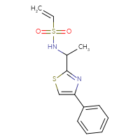 Chemical structure of N-[1-(4-phenyl-1,3-thiazol-2-yl)ethyl]ethene-1-sulfonamide - CSSB21332052168
