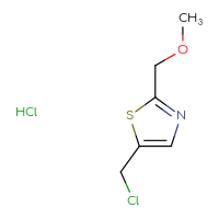 Chemical structure of 5-(chloromethyl)-2-(methoxymethyl)-1,3-thiazole hydrochloride - CSSB14901603544