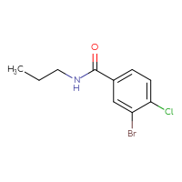 Chemical structure of 3-bromo-4-chloro-N-propylbenzamide - CSSB00013029035