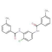 Chemical structure of N-[2-chloro-5-(3-methylbenzamido)phenyl]-3-methylbenzamide - CSSB00121650493