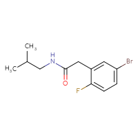 Chemical structure of 2-(5-bromo-2-fluorophenyl)-N-(2-methylpropyl)acetamide - CSSB00103329234