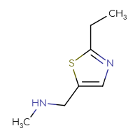 Chemical structure of [(2-ethyl-1,3-thiazol-5-yl)methyl](methyl)amine - CSSB00000753977