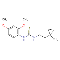 Chemical structure of 1-(2,4-dimethoxyphenyl)-3-[2-(1-methylcyclopropyl)ethyl]thiourea - CSSB21432451577