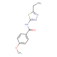 Chemical structure of N-(5-ethyl-1,3,4-thiadiazol-2-yl)-4-methoxybenzamide - CSSB00026265028