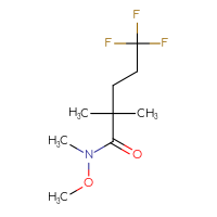 Chemical structure of 5,5,5-trifluoro-N-methoxy-N,2,2-trimethylpentanamide - CSSB06816508860