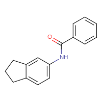 Chemical structure of N-(2,3-dihydro-1H-inden-5-yl)benzamide - CSSB00000482389