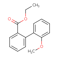 Chemical structure of ethyl 2'-methoxy-[1,1'-biphenyl]-2-carboxylate - CSSB00160512148