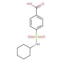 Chemical structure of 4-(cyclohexylsulfamoyl)benzoic acid - CSSB00000488448