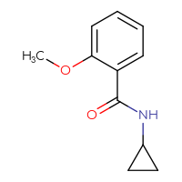 Chemical structure of N-cyclopropyl-2-methoxybenzamide - CSSB00000160623