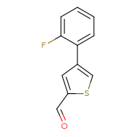 Chemical structure of 4-(2-fluorophenyl)thiophene-2-carbaldehyde - CSSB00000050293