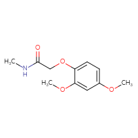 Chemical structure of 2-(2,4-dimethoxyphenoxy)-N-methylacetamide - CSSB06792245410