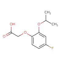 Chemical structure of 2-[4-fluoro-2-(propan-2-yloxy)phenoxy]acetic acid - CSSB06838070432