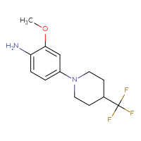 Chemical structure of 2-methoxy-4-[4-(trifluoromethyl)piperidin-1-yl]aniline - CSSB00031590265