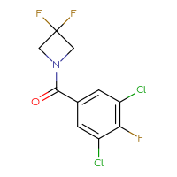 Chemical structure of 1-(3,5-dichloro-4-fluorobenzoyl)-3,3-difluoroazetidine - CSSB03700161500
