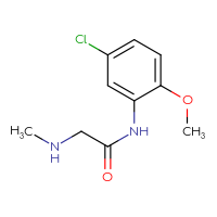 Chemical structure of N-(5-chloro-2-methoxyphenyl)-2-(methylamino)acetamide - CSSB00000168118