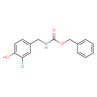 Chemical structure of benzyl N-[(3-chloro-4-hydroxyphenyl)methyl]carbamate - CSSB03496562296