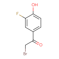 Chemical structure of 2-bromo-1-(3-fluoro-4-hydroxyphenyl)ethan-1-one - CSSB02517084536