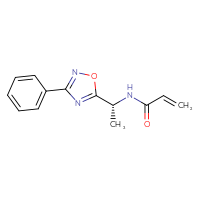 Chemical structure of N-[(1R)-1-(3-phenyl-1,2,4-oxadiazol-5-yl)ethyl]prop-2-enamide - CSSB21332166538