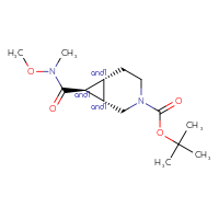 Chemical structure of rac-tert-butyl (1R,6S,7R)-7-[methoxy(methyl)carbamoyl]-3-azabicyclo[4.1.0]heptane-3-carboxylate - CSSB21291563930