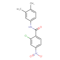 Chemical structure of 2-chloro-N-(3,4-dimethylphenyl)-4-nitrobenzamide - CSSB00046256425