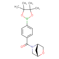 Chemical structure of (1S,4S)-5-[4-(4,4,5,5-tetramethyl-1,3,2-dioxaborolan-2-yl)benzoyl]-2-oxa-5-azabicyclo[2.2.1]heptane - CSSB14975896134